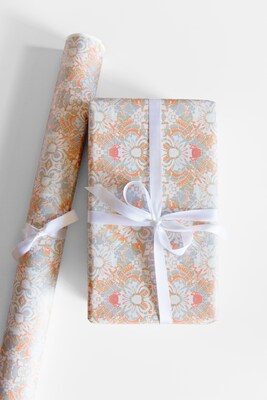 Wrapping Paper Roll ~ Carmen, Peach Gift Wrapping Paper, 30" wide, by the Yard [Gift Wrap, Birthday, Easter, All Occasion] - image4